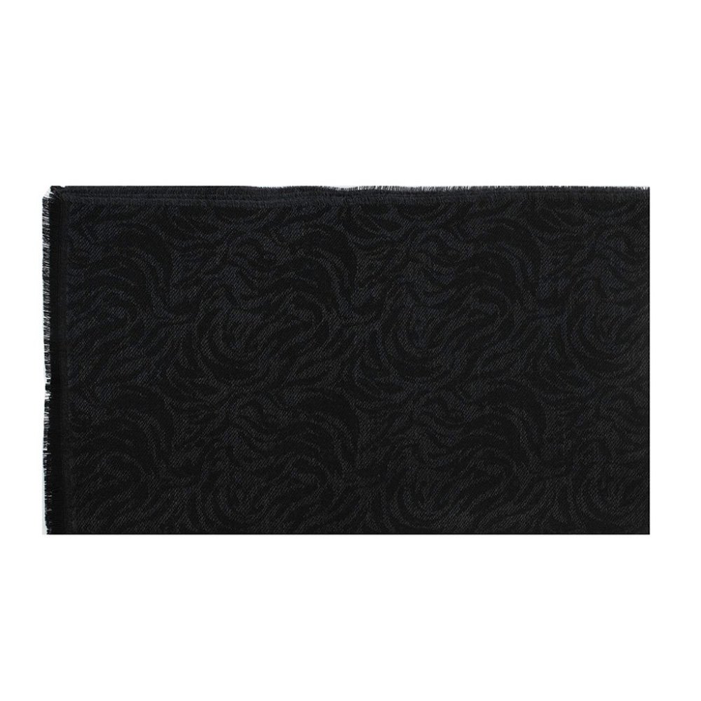 Lanvin Women's Wool Jacquard Tonal Animal Print Scarf Black